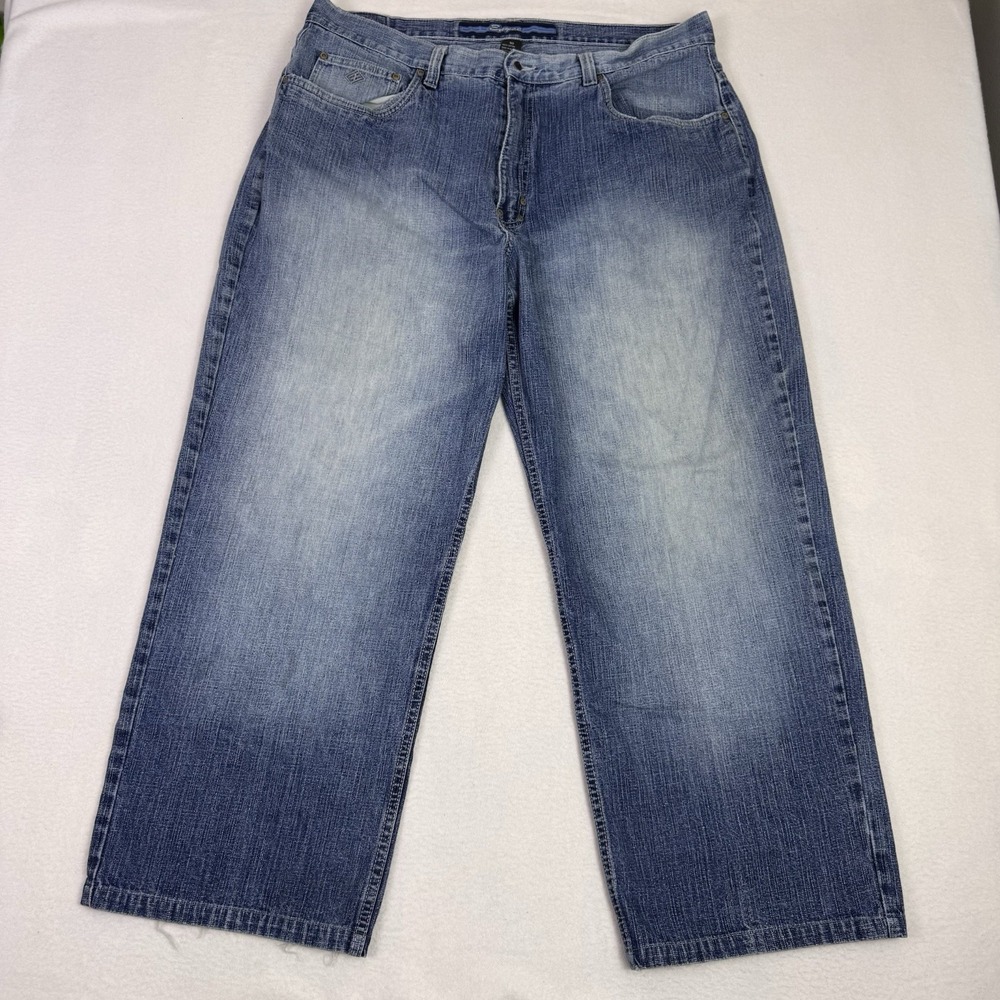Vintage Enyce Baggy Jeans Mens 40 Blue Denim 90s Y2K‎ Hip Hop Wide Leg Urban